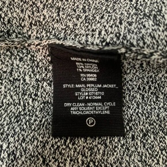 NEW ❣️ Theory Marl Peplum Jacket - Size P - Picture 9 of 9